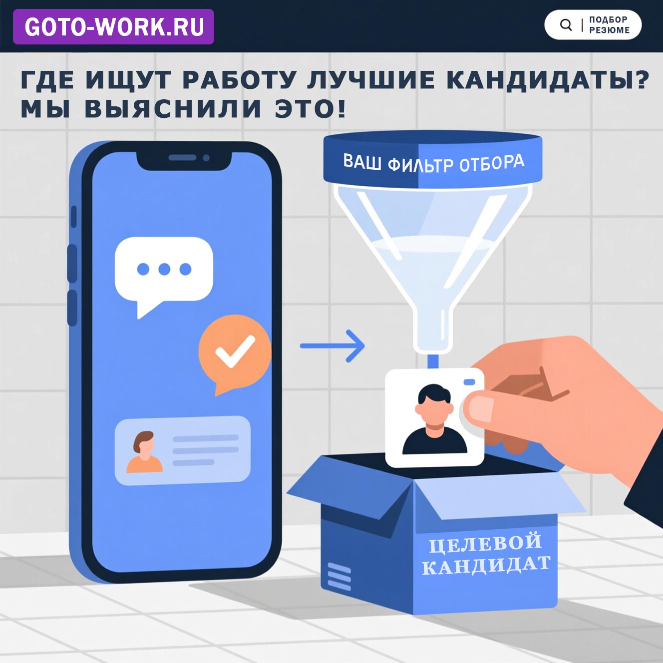 HR-маркетолог с опытом. Закажите кадровую рекламу и получите подбор персонала под ключ | goto-work.ru